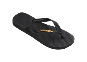 Women's Top Logo Metallic Flip Flops