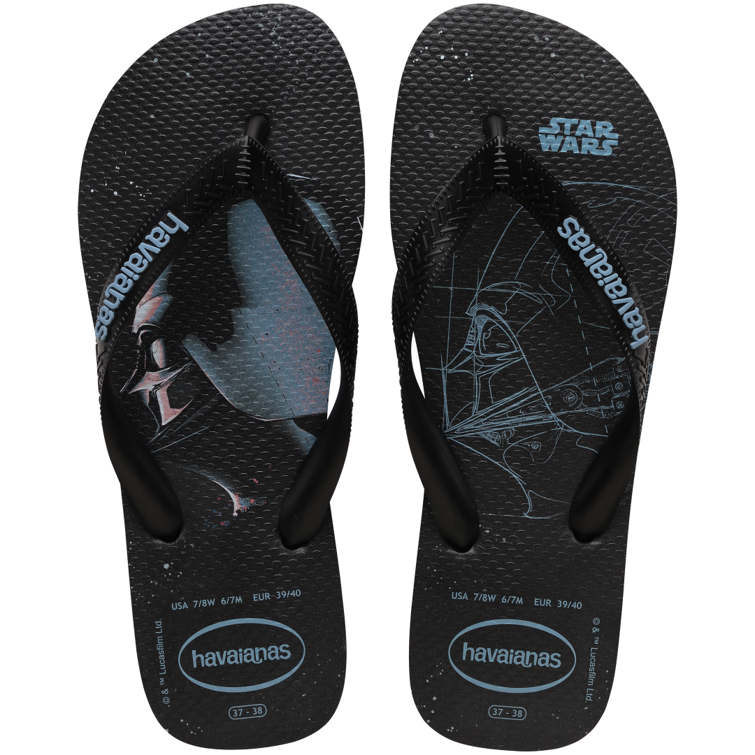 Kids' Star Wars Top Flip Flops Black/Black/Blue | Havaianas