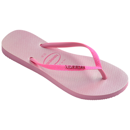 Women's Slim Glitter Iridescent Flip Flops