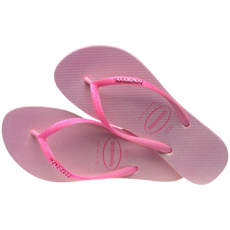 Women's Slim Glitter Iridescent Flip Flops