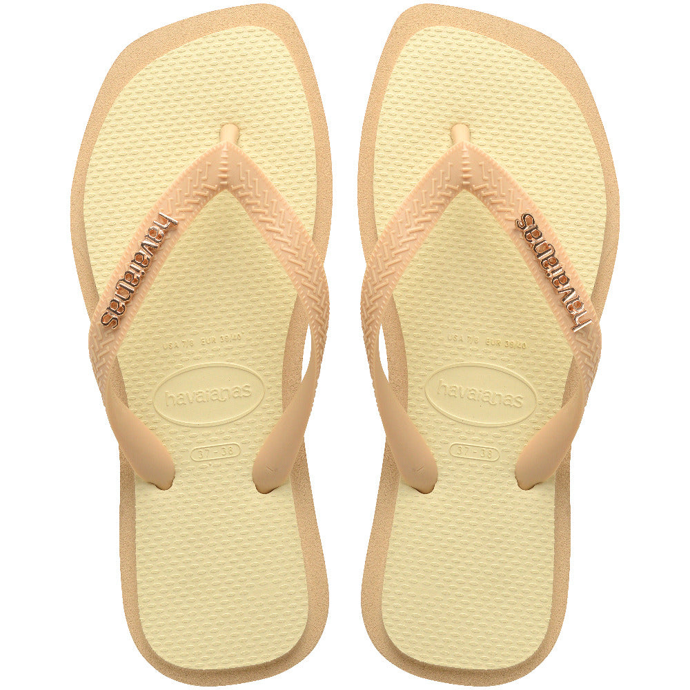 Women s Top Square Fusion Flip Flops Golden Havaianas women-s-top-square-fusion-flip-flops-golden-havaianas