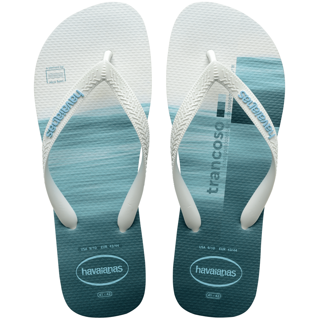 Men's Surfer I Top Flip Flops White/White/Lavender Blue Havaianas