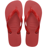 Top view of pair of red Havaianas Top Flip Flops 
