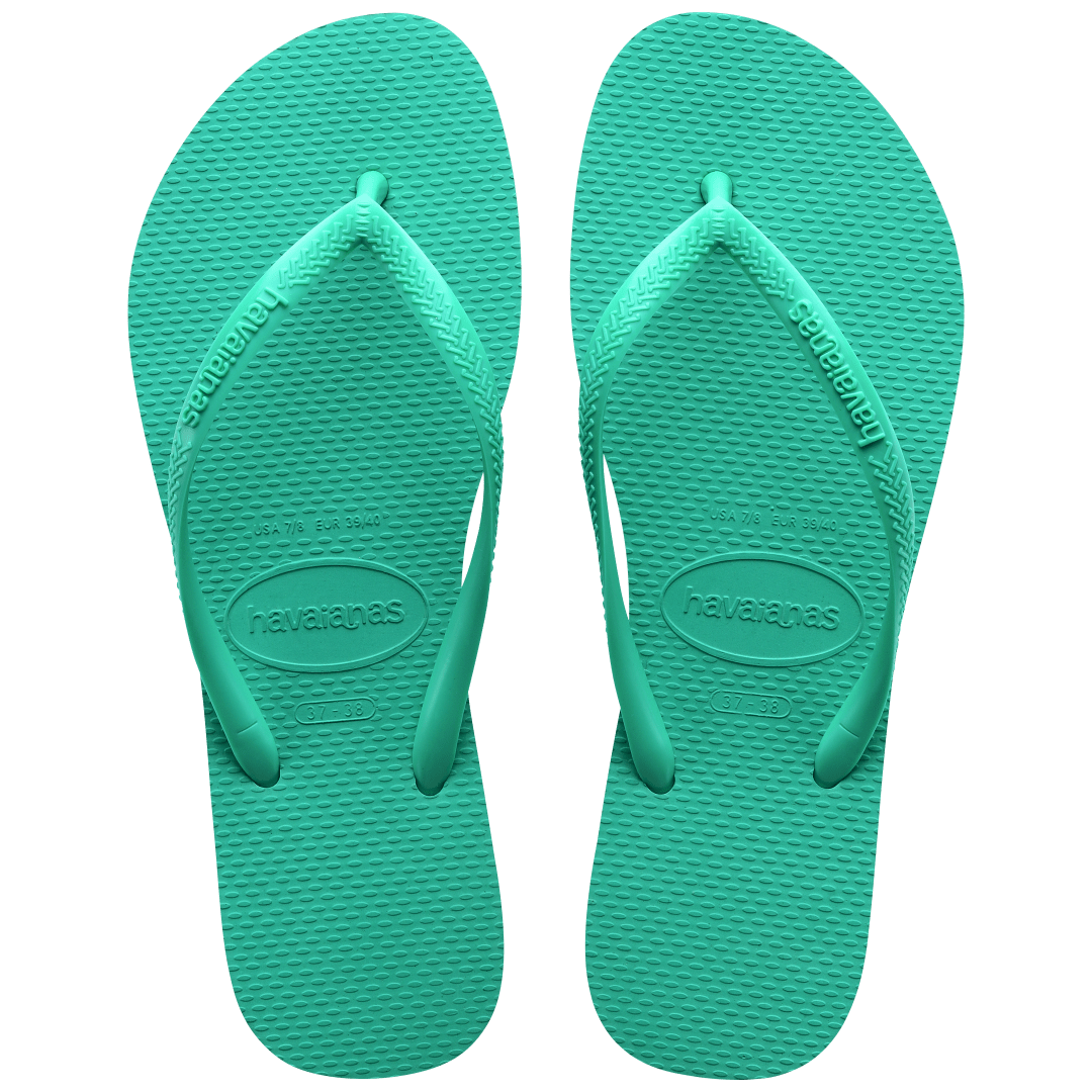 Kids' Slim Flip Flops Virtual Green | Havaianas