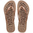 Pair of leopard print flip flops with Havaianas logo on a white background