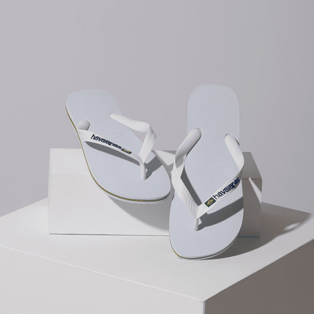 Kids' Brazil Logo Flip Flops White | Havaianas Kids' Brazil Logo Flip Flops White | Havaianas