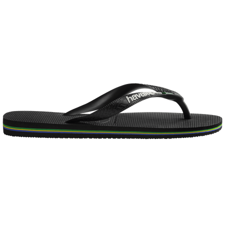 Women's Brazil Logo Flip Flops Black/Black | Havaianas Women's Brazil Logo Flip Flops Black/Black | Havaianas