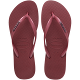 Women's Slim Logo Metallic Flip Flops