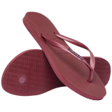 Women's Slim Logo Metallic Flip Flops