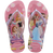Pink Disney princess flip flop top view