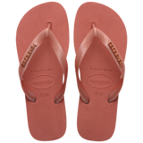 Women's Top Logo Metallic Flip Flops
