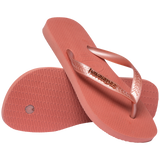 Women's Top Logo Metallic Flip Flops
