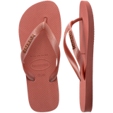Women's Top Logo Metallic Flip Flops