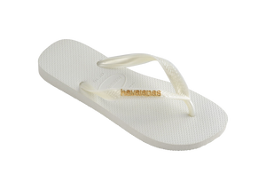 Women's Top Logo Metallic Flip Flops