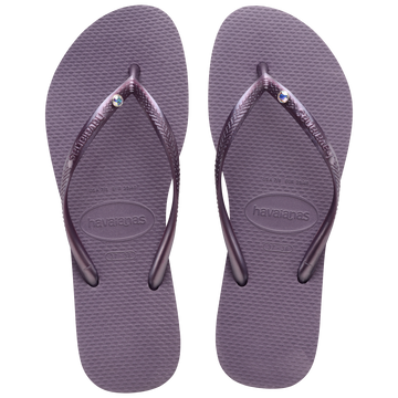 Women's Slim Crystal Flip Flops