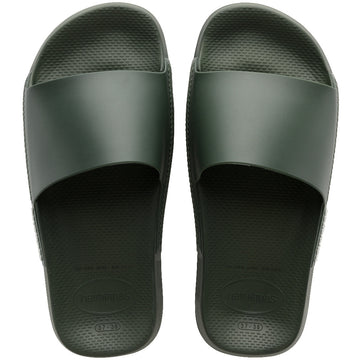 women's classic slide olive green top view