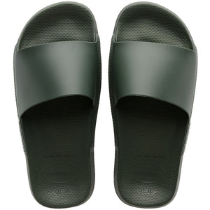 women's classic slide olive green top view