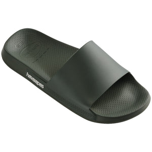 women's classic slide olive green 3/4 view