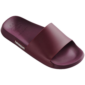 women's classic slide purple 3/4 view