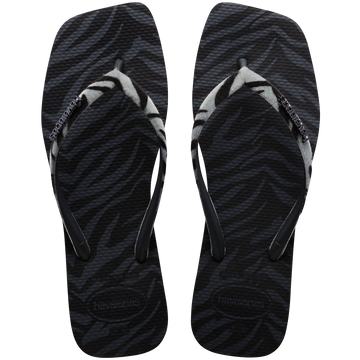 Women's Velvet Slim Square Flip Flops
