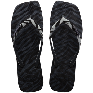 Women's Velvet Slim Square Flip Flops