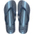 Pair of Havaianas flip flops with blue and gray striped design on a white background