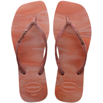 Women's Slim Square Trendy Flip Flops