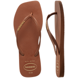 Women's Slim Square Logo Pop Up Flip Flops