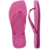Women's Slim Square Logo Pop Up Flip Flops
