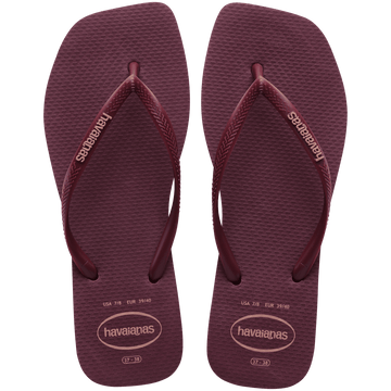 Women's Slim Square Logo Pop Up Flip Flops