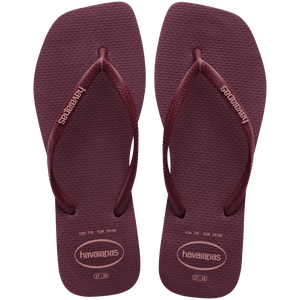 Women's Slim Square Logo Pop Up Flip Flops