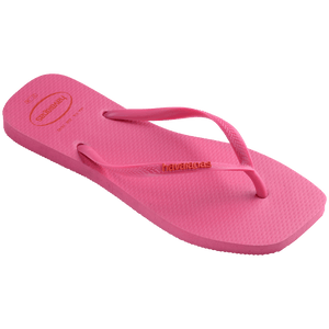 Women's Slim Square Logo Pop Up Flip Flops
