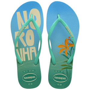Women's Slim Brazil Postcard Flip Flops
