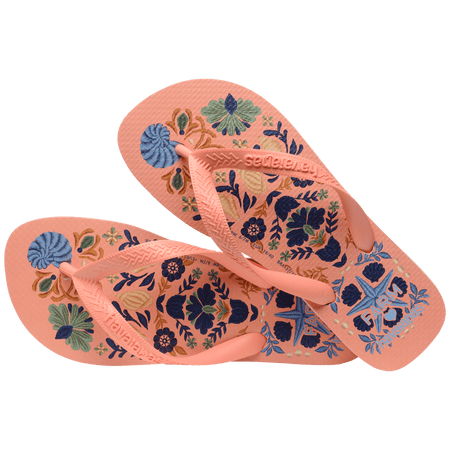 【Havaianas】x FARM RIO Flower Tapestry ビーチサンダル Women's FARM Rio Flower Tapestry Top Flip Flops White
