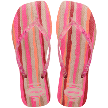 Women's Slim Square Folia Flip Flops