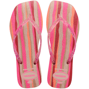Women's Slim Square Folia Flip Flops