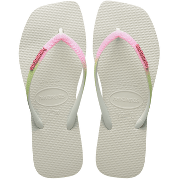 Women's Slim Square Glitter Mix Flip Flops