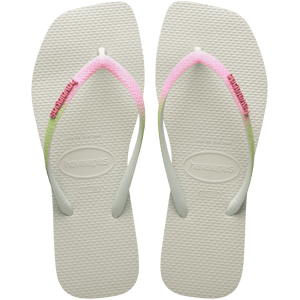 Women's Slim Square Glitter Mix Flip Flops