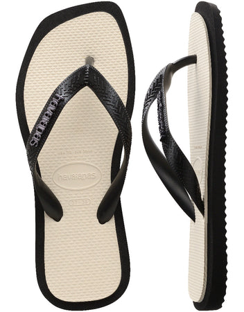 Women's Top Square Fusion Flip Flops Black | Havaianas