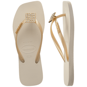 Women's Slim Square Crystal Elegance Flip Flop