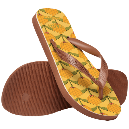 Women's FARM Rio Banana Deco Top Flip Flops Rust | Havaianas Women's FARM Rio Banana Deco Top Flip Flops Rust | Havaianas