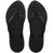 Pair of black Havaianas flip flop with glitter accent and black logo on the strap on a transparent background