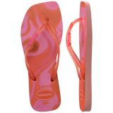Women's Slim Square Jelly Flip Flops