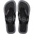 Pair of Havaianas Top Metropole flip-flops featuring black textured straps with metallic silver Havaianas logo detailing. The sandals have a black textured footbed, a black sole, and double white outline stripes framing the footbed for a sleek, contemporary style.