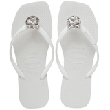 Women's Slim Square Centenary Diamond Flip Flops